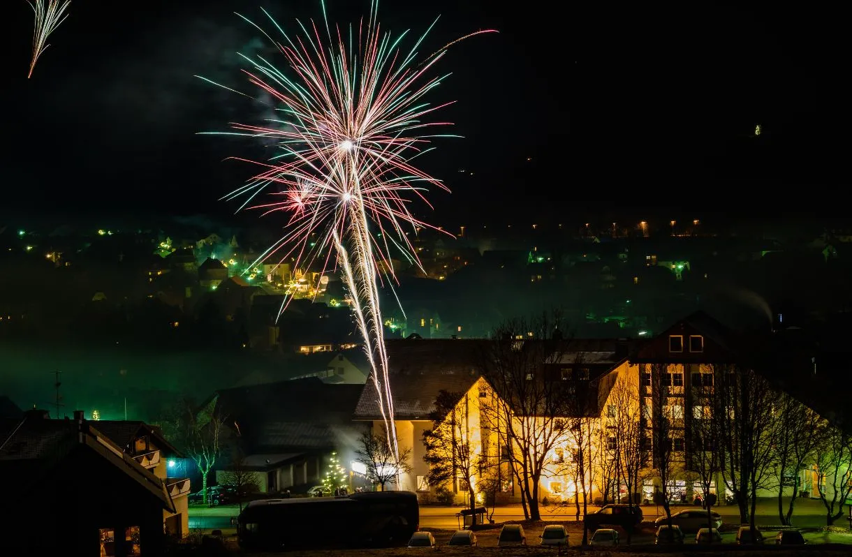 Feuerwerk in der Silvesternacht